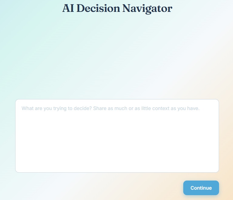 AI Decision Navigator — click to open tool